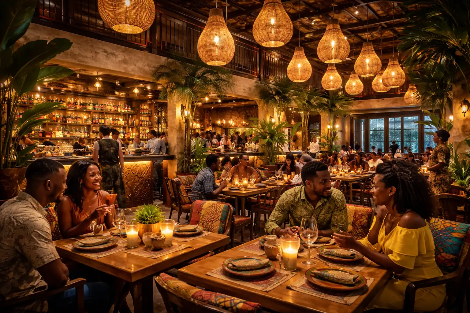 Ambiance restaurant a Abidjan